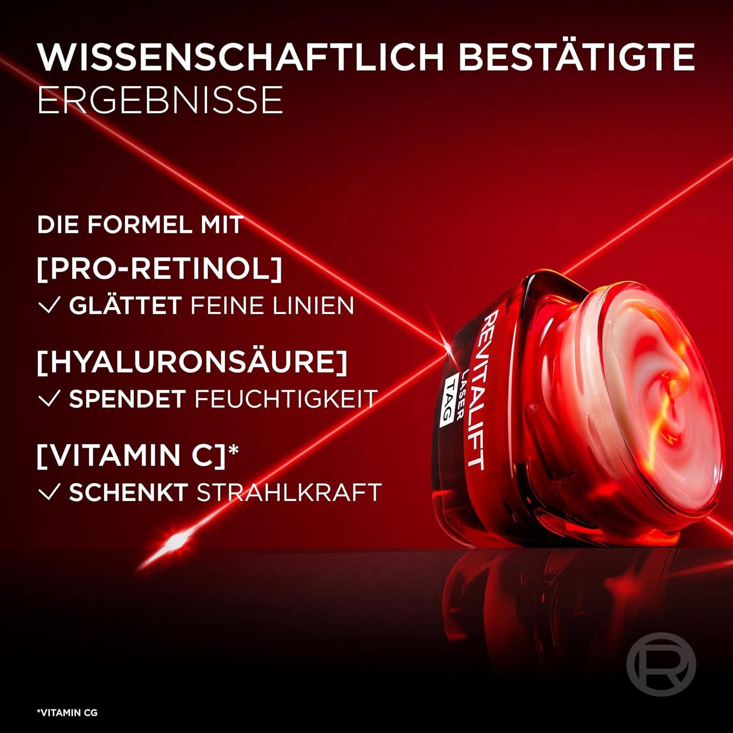 L'ORÉAL PARIS Gesichtspflege-Set Revitalift Laser X3 TAG & NACHT 2 x 50 ml Tages- & Nachtpflege, Anti-Aging, 2-tlg., mit Pro-Retinol, Hyaluron und Vitamin C
