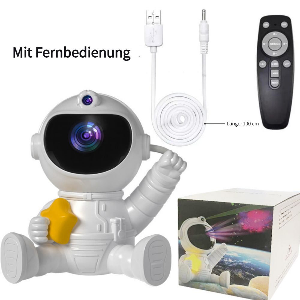 PRIISF LED Nachtlicht LED-Sternenhimmel Projektor Galaxy Astronauten Projektionslampe Nebula, LED fest integriert, Stern Starry 360° Drehen, Kinder Nachtlampe Sternenprojektor Geschenk