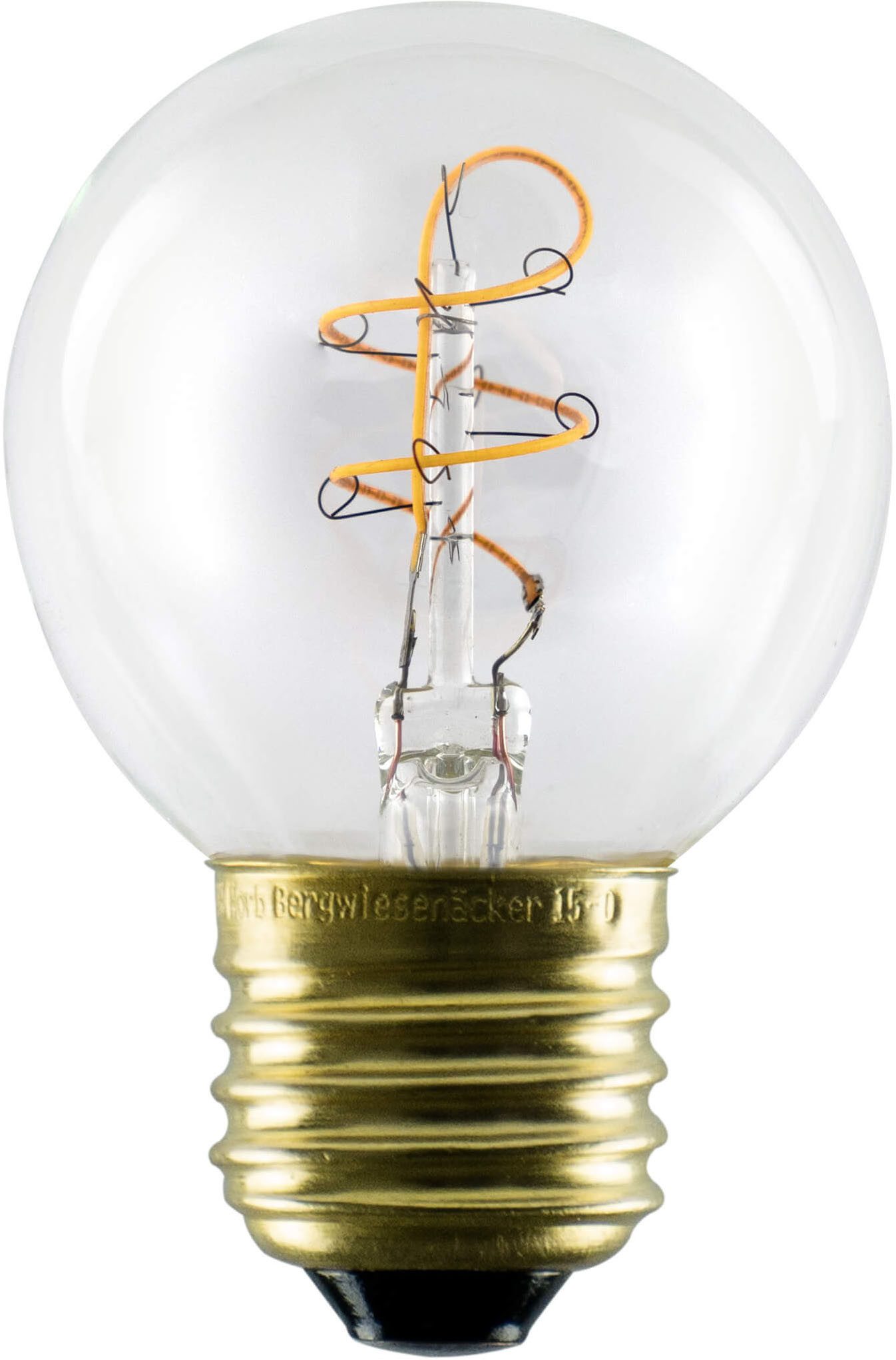SEGULA LED-Filament LED Golfball klar, E27, E27, 1 St., Warmweiß