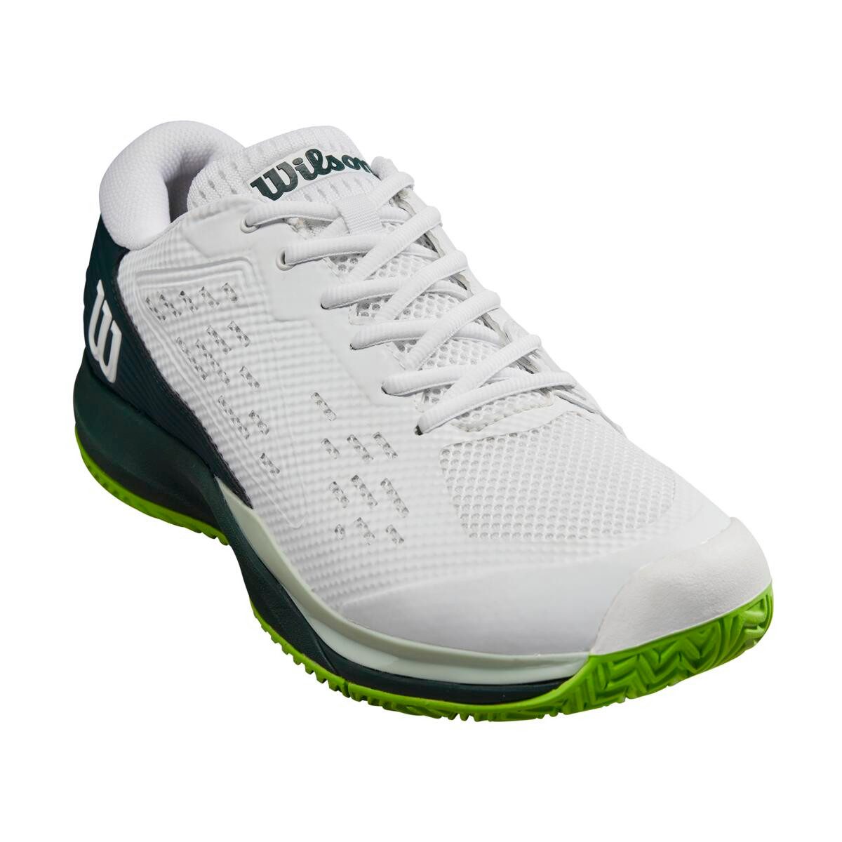Rush Pro Ace Allcourt (2E/weit) 2024 weiss/dunkelgrün Herren Tennisschuh