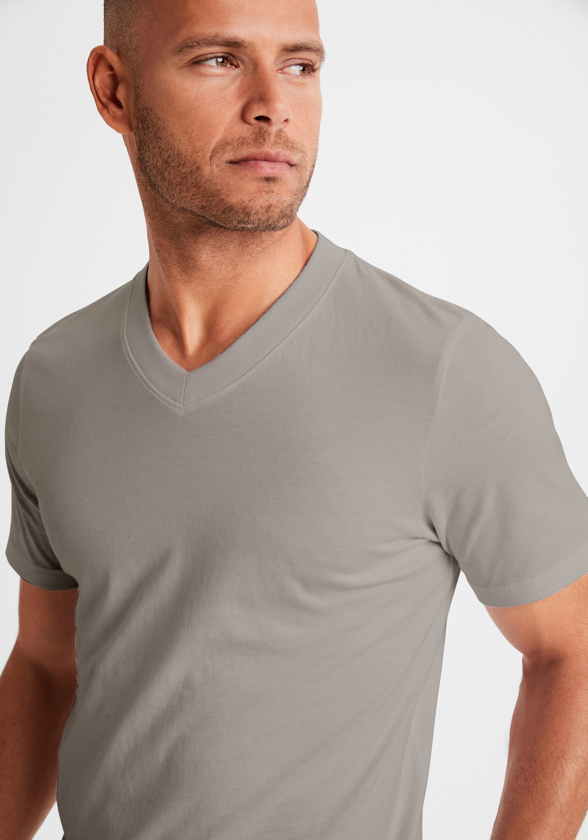 KangaROOS V-Shirt Must-Have Form (2er-Pack) / stein ein in mint klassischer