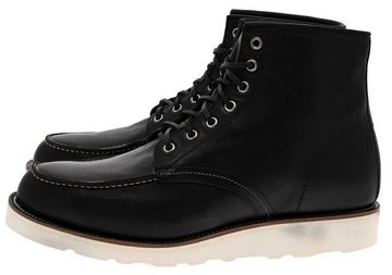 Sendra Boots MILLES MOC Schwarz Stiefelette Rahmengenähte Moc-Toe Schnürstiefel