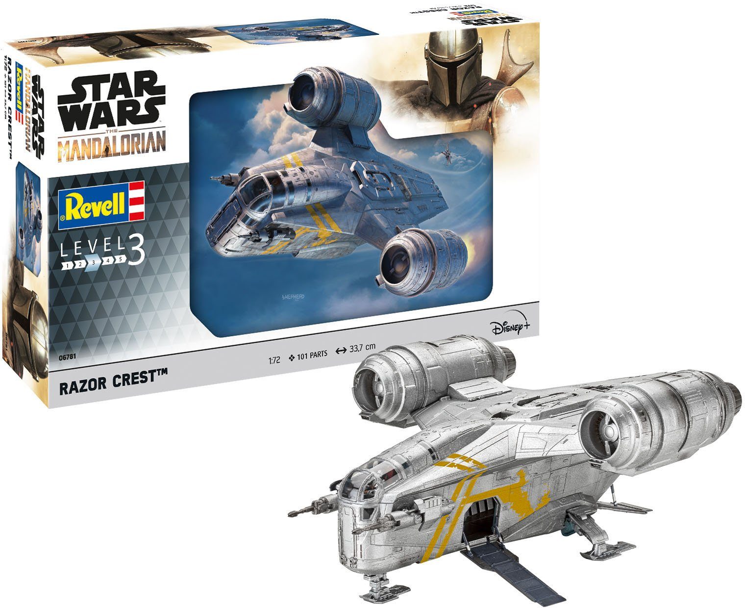 Revell® Modellbausatz Star Wars, The Mandalorian - Razor Crest, Maßstab 1:72, Made in Europe