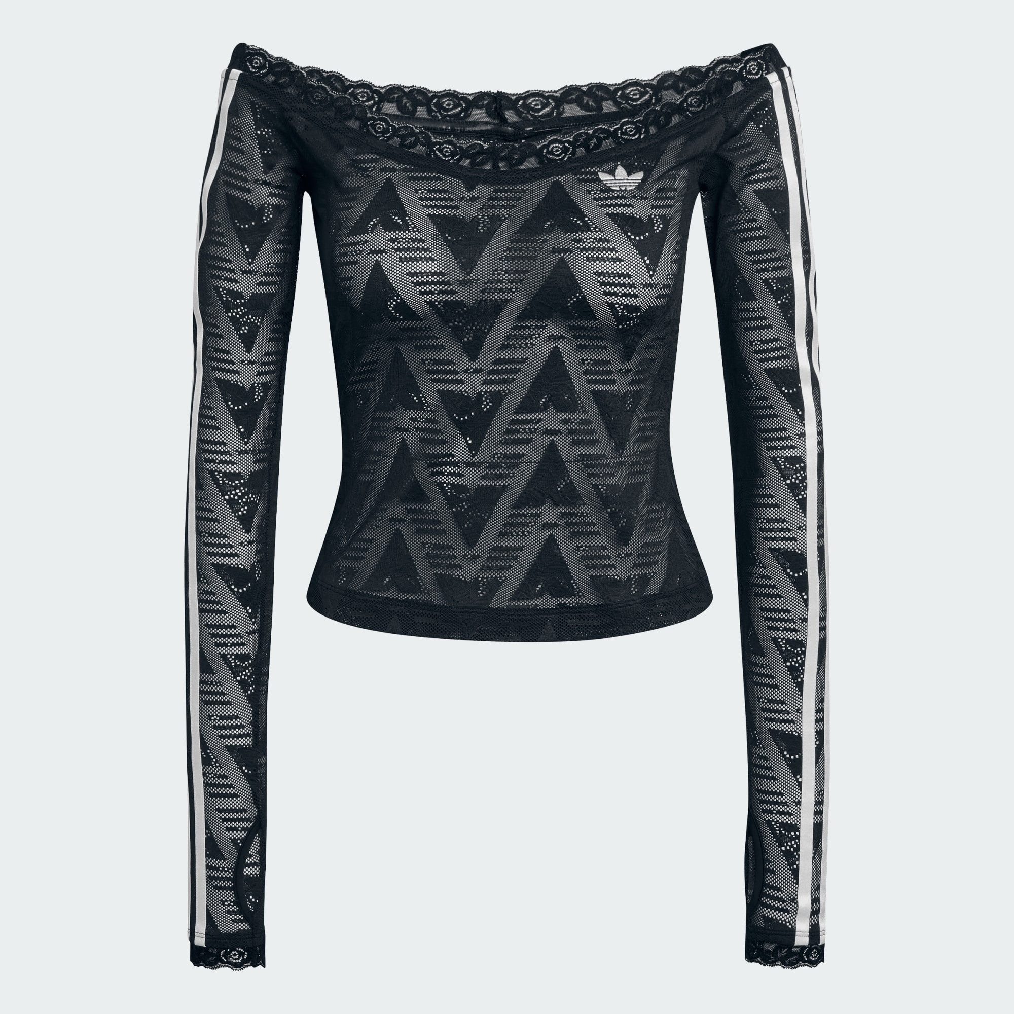 adidas Originals Spitzentop LACE BARDOT TOP (1-tlg)