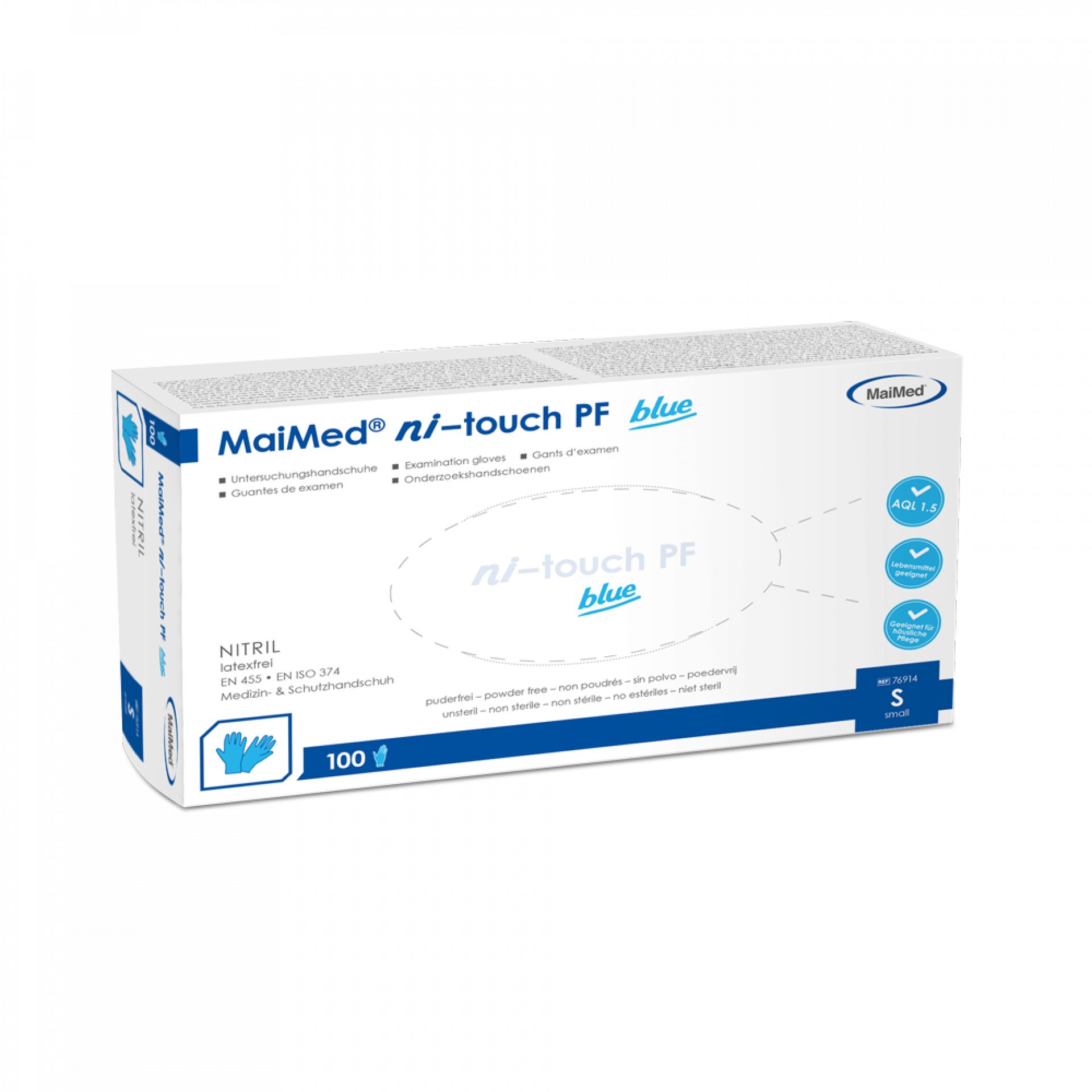 MaiMed Einweghandschuhe MaiMed® ni touch Einmalhandschuhe, Nitril, blau 100 Stck.