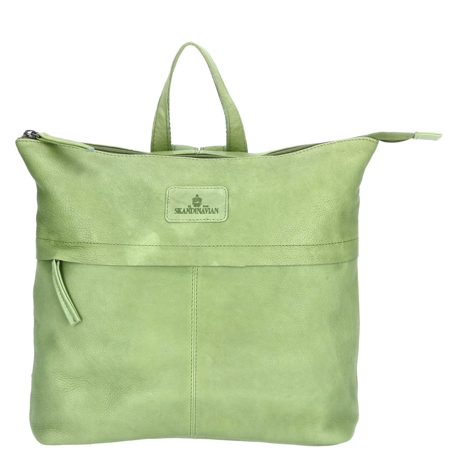 The Skandinavian Brand Freizeitrucksack The Skandinavian Brand Damen Leder Rucksack Green (1-tlg) – Bild 4 von 5