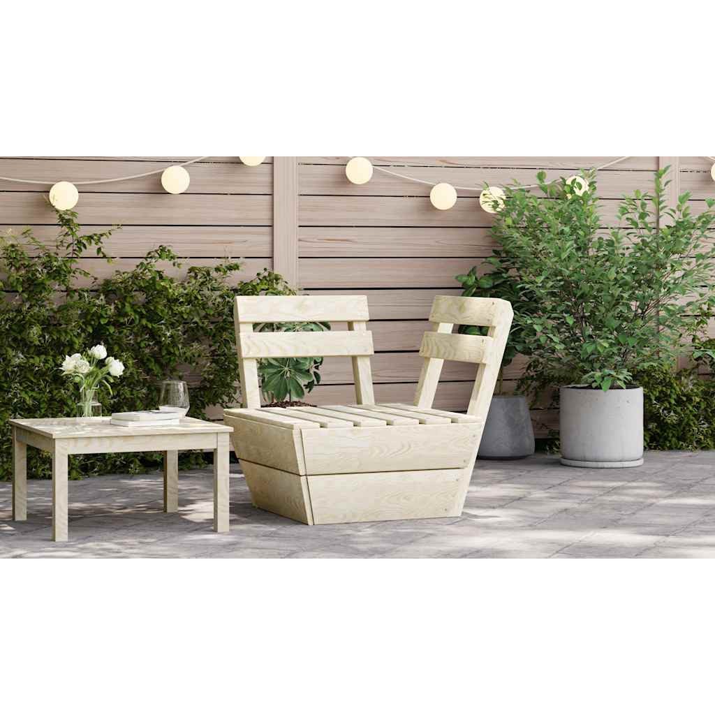 furnicato Gartentisch Modulares Paletten-Ecksofa aus Massivholz, 60 x 60 x 65 cm (1-St)