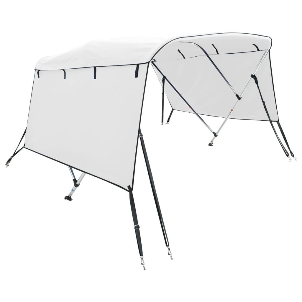 vidaXL Schutzplane Boot Sonnendach 3-Bow Bimini Top mit Seitenteilen 183x137-152x137 cm