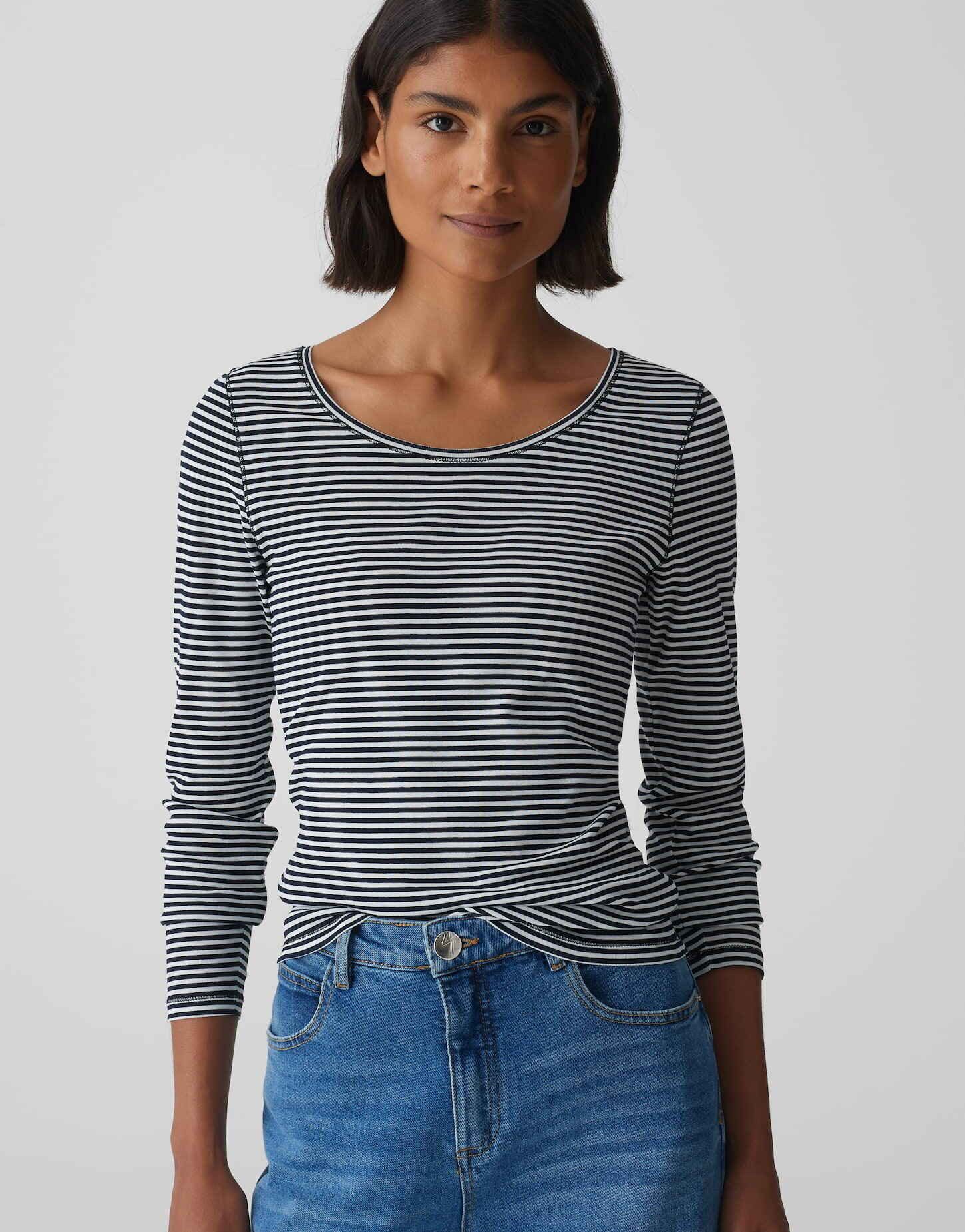OPUS Langarmshirt Streifenshirt SOMIRA STRIPE Slim günstig online kaufen