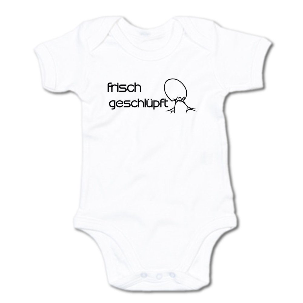 G-graphics Kurzarmbody Baby Body - Frisch geschlüpft mit Spruch / Sprüche • Babykleidung • Geschenk zur Geburt / Taufe / Babyshower / Babyparty • Strampler