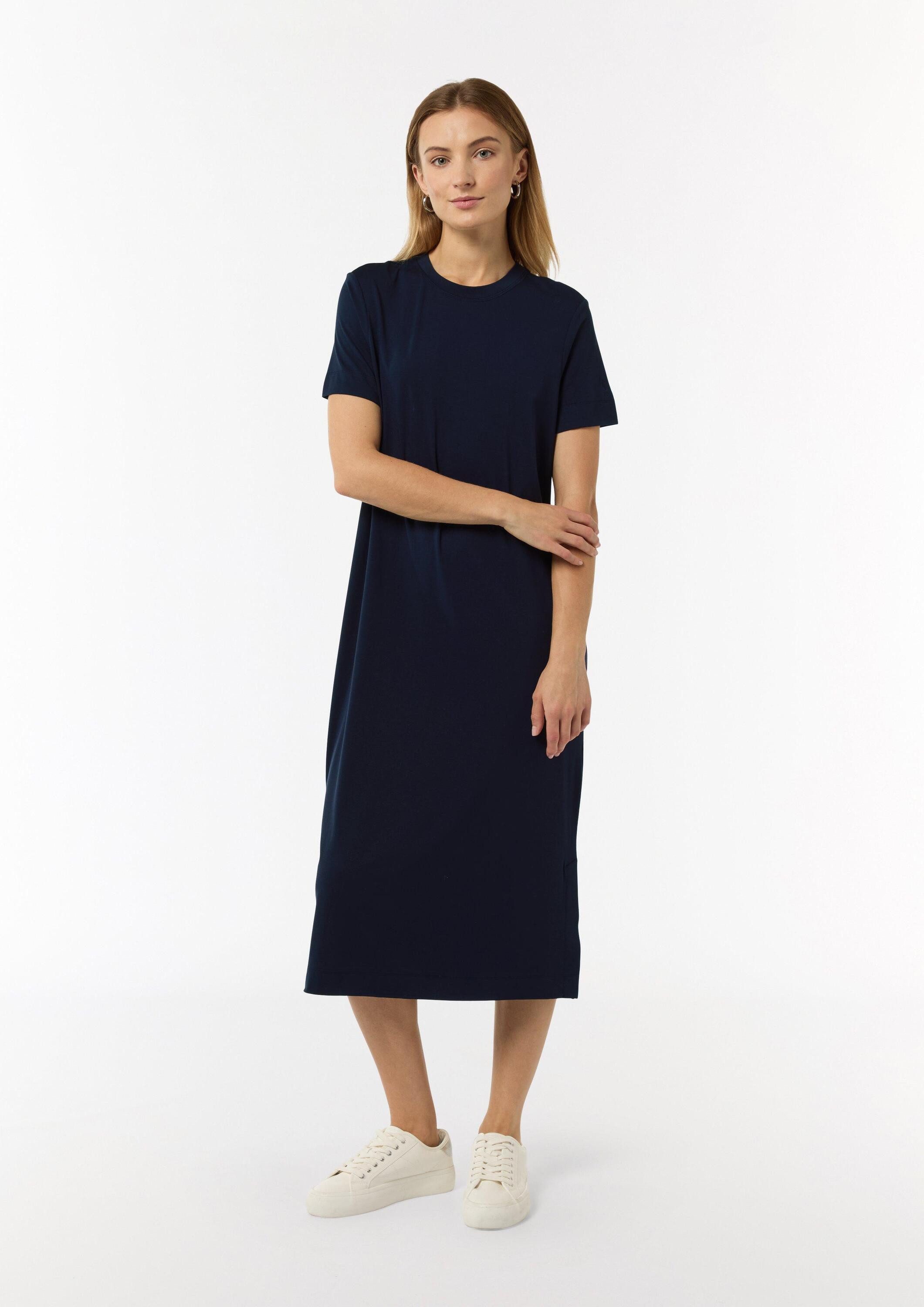 comma Midikleid Kleid Kleid mit Rundhalsausschnitt