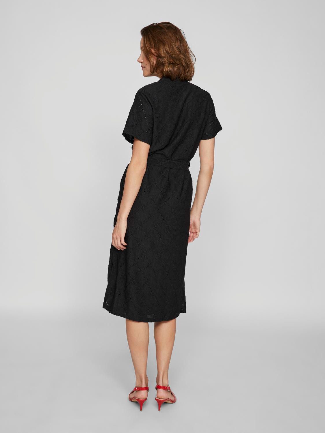 Vila Shirtkleid Kurzes Design Ärmel Geknöpfte günstig online kaufen
