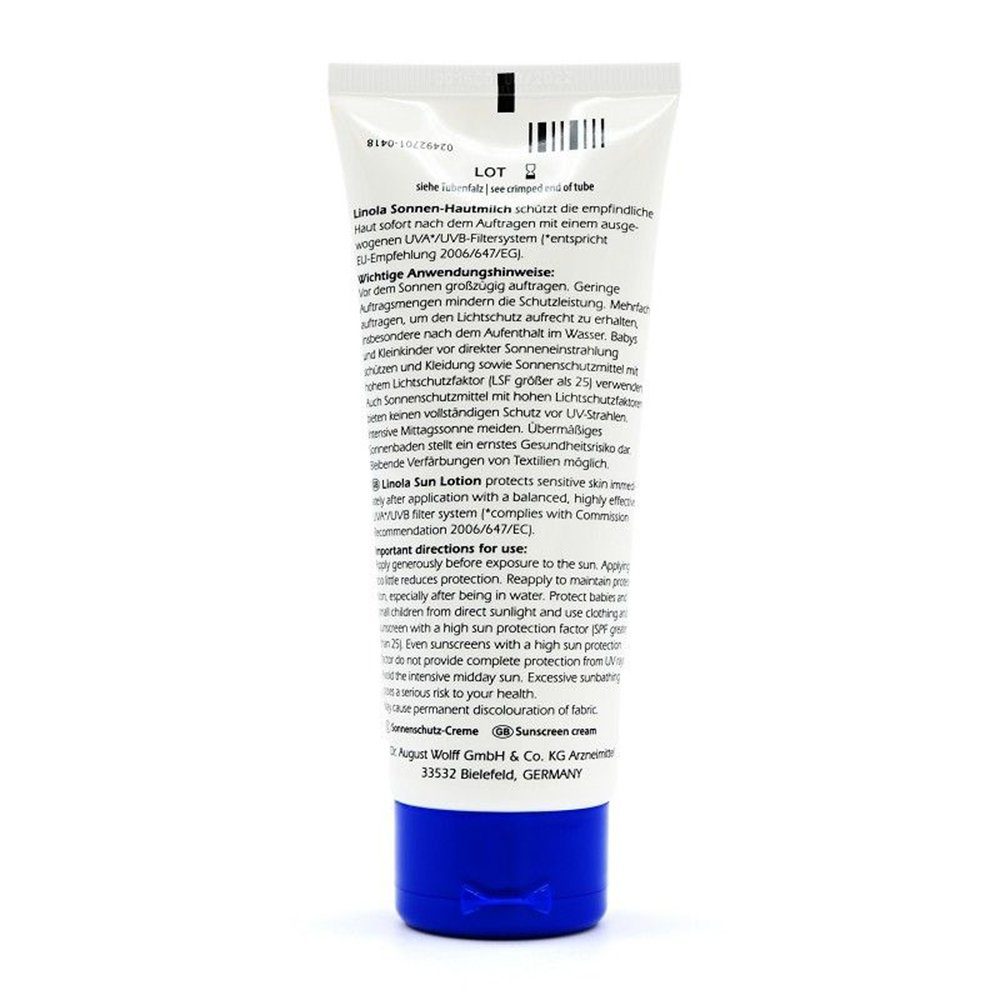 Dr. August Wolff GmbH & Co.KG Arzneimittel Sonnenschutzcreme LINOLA Sonnen-Hautmilch LSF 50, 100 ml