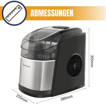 Sommertal Eiswürfelmaschine Sommertal Eiswürfelmaschine EM12C, Ice Maker, schnelle Eisherstellung ab 6 Minuten, 12kg pro Tag