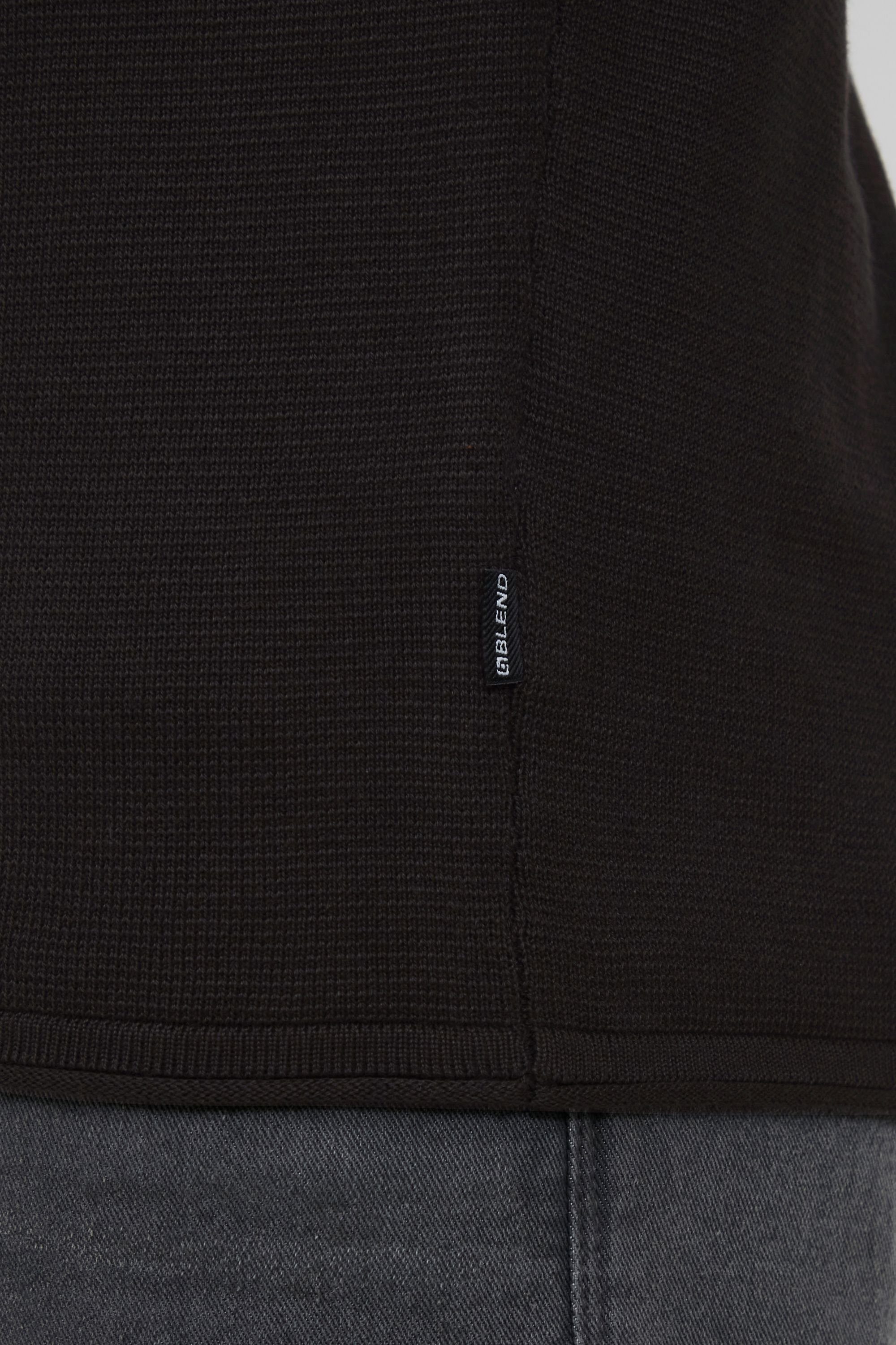 Blend Strickpullover BHAdriano Feinstrick-Pullover mit Ziernähten