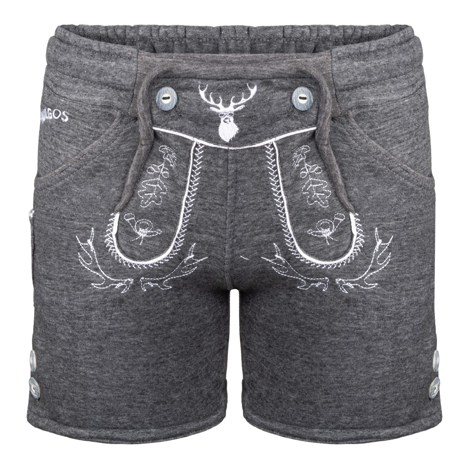 PAULGOS Trachtenhose Kinder Jogginghose Design Kurz Sweathose Bermuda Shorts JOK-KK2