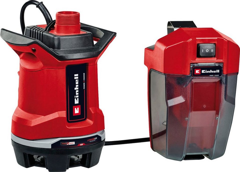 Einhell Akku-Gartenpumpe Schmutzwasserpumpe GE-DP 18/25 Li - Solo, 7.500  l/h, Power X-Change, ohne Akku und Ladegerät, Mitglied der Power X-Change  Familie, 1x 18V Batterie notwendig