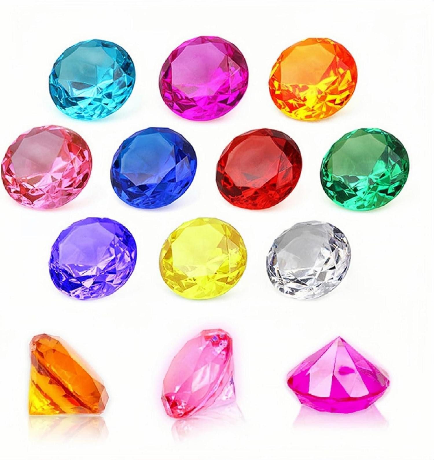Edelstein Kinder Diamant Acryl Edelstein Spielzeug 10er-Set 4cm Party