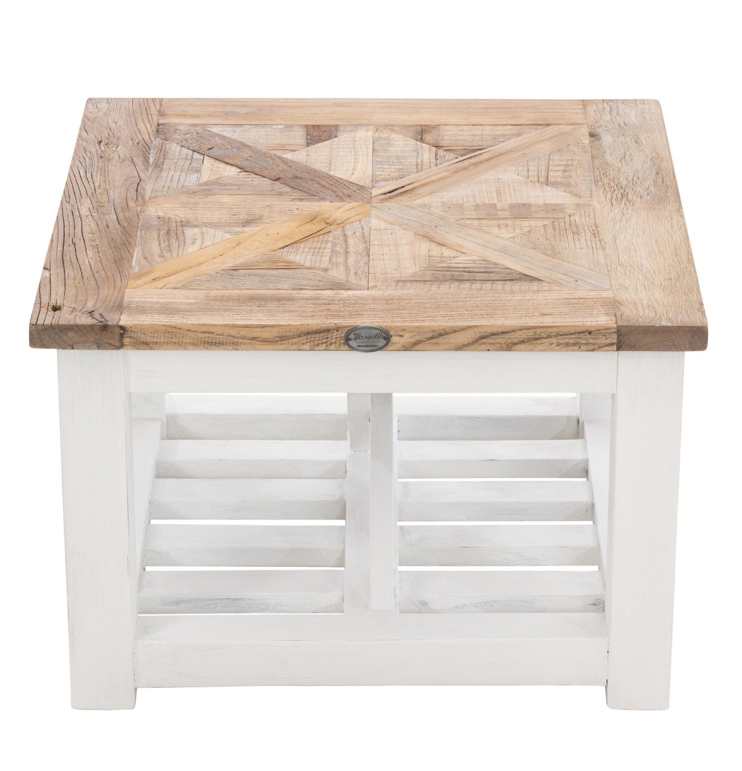 TPFLiving Couchtisch Bastia (Pflegeleicht und langlebig, Moderner Tisch mit praktischer Nutzung in stilvoller Optik), Maße (TxBxH): 60 x 60 x 40cm - Farbe: natura