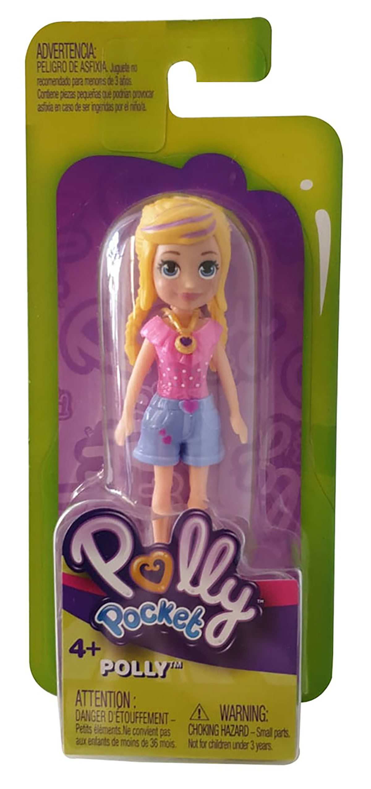 Spielfigur Polly Pocket Mini-Puppe POLLY mit blauen Shorts