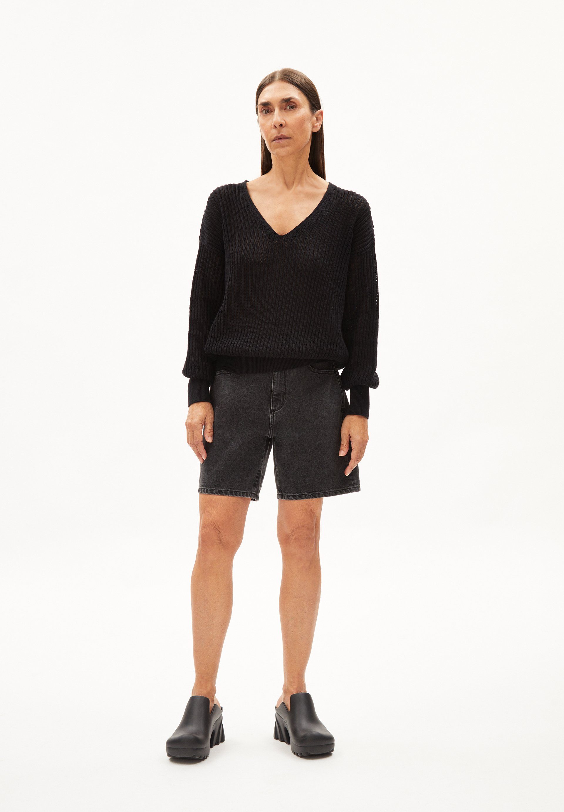 Armedangels Strickpullover RANAA CROCHET LINO Damen (1-tlg)