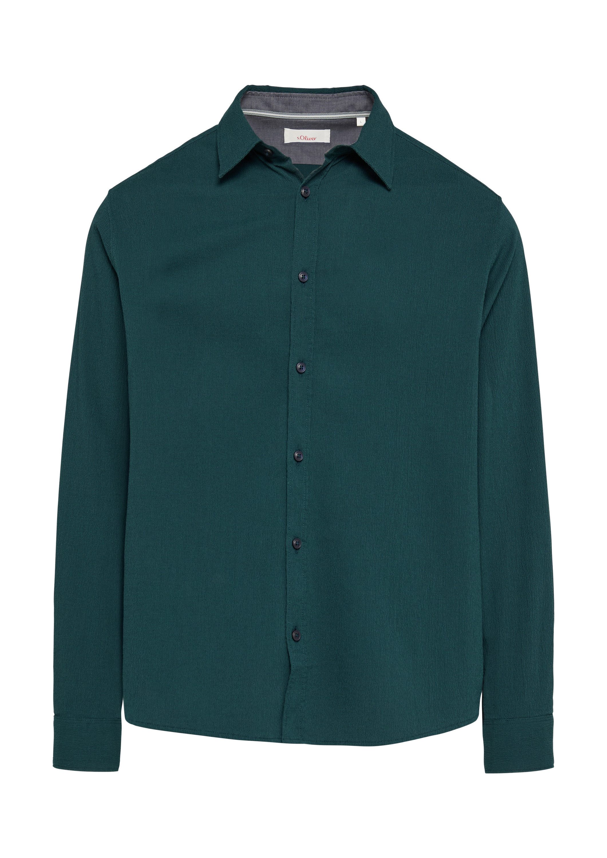 s.Oliver Langarmhemd Hemd Strukturiertes Hemd aus Seersucker günstig online kaufen