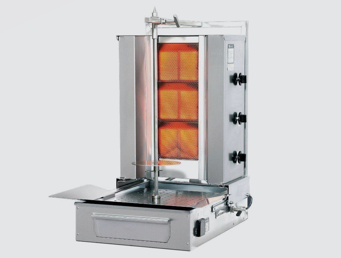 Syntrox Aragon Drehgrill – Döner Grill Für Zuhause, 1400W, Inkl. Spieße, Für Kebab, Gyros & Mehr