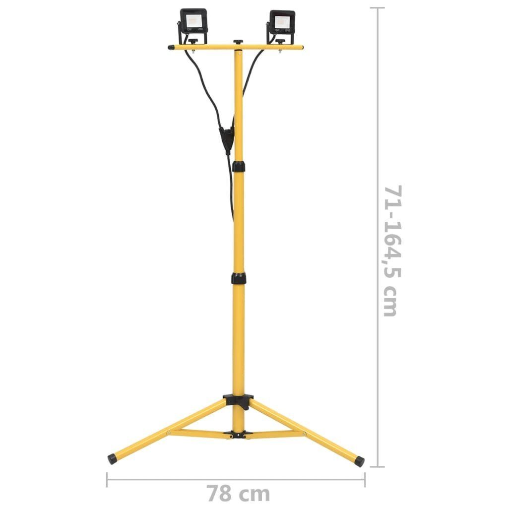 Flutlichtstrahler mit Kaltweiß LED-Fluter W Stativ 2x10 vidaXL