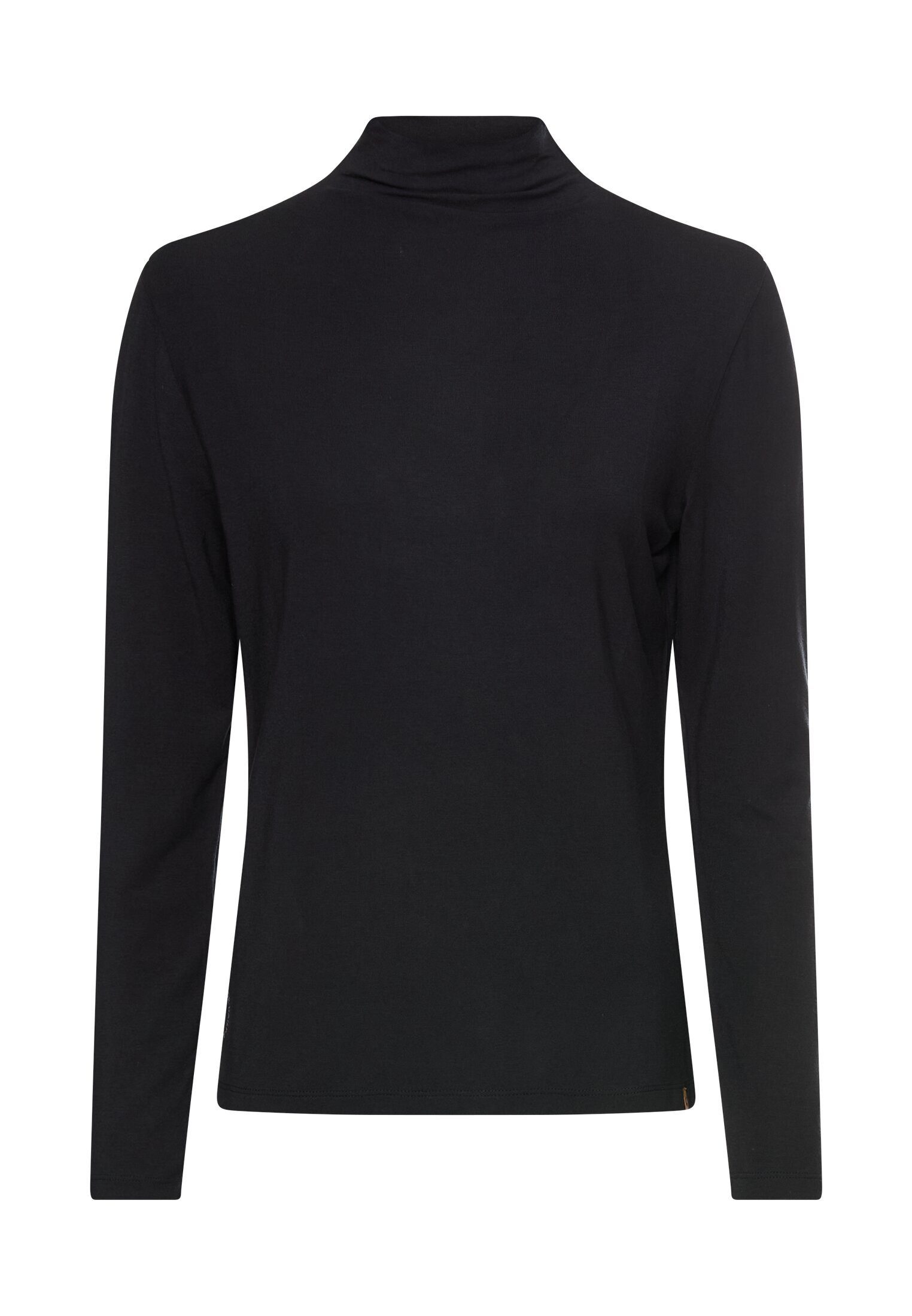 camel active Langarmshirt mit Stehkragen Langarm Stehkragen