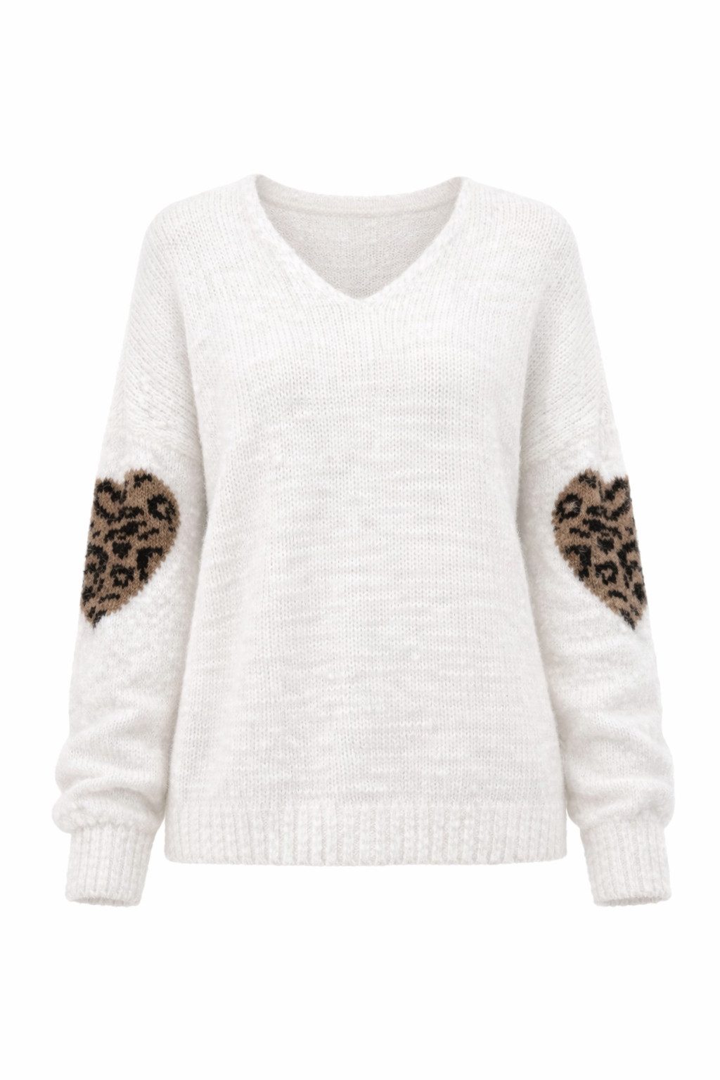 ITALY VIBES Strickpullover - Grobstrick - Pullover Damen - Oversize Leo-Motiv - ITALY VIBES ONE SIZE - passend für Größen L- XXL