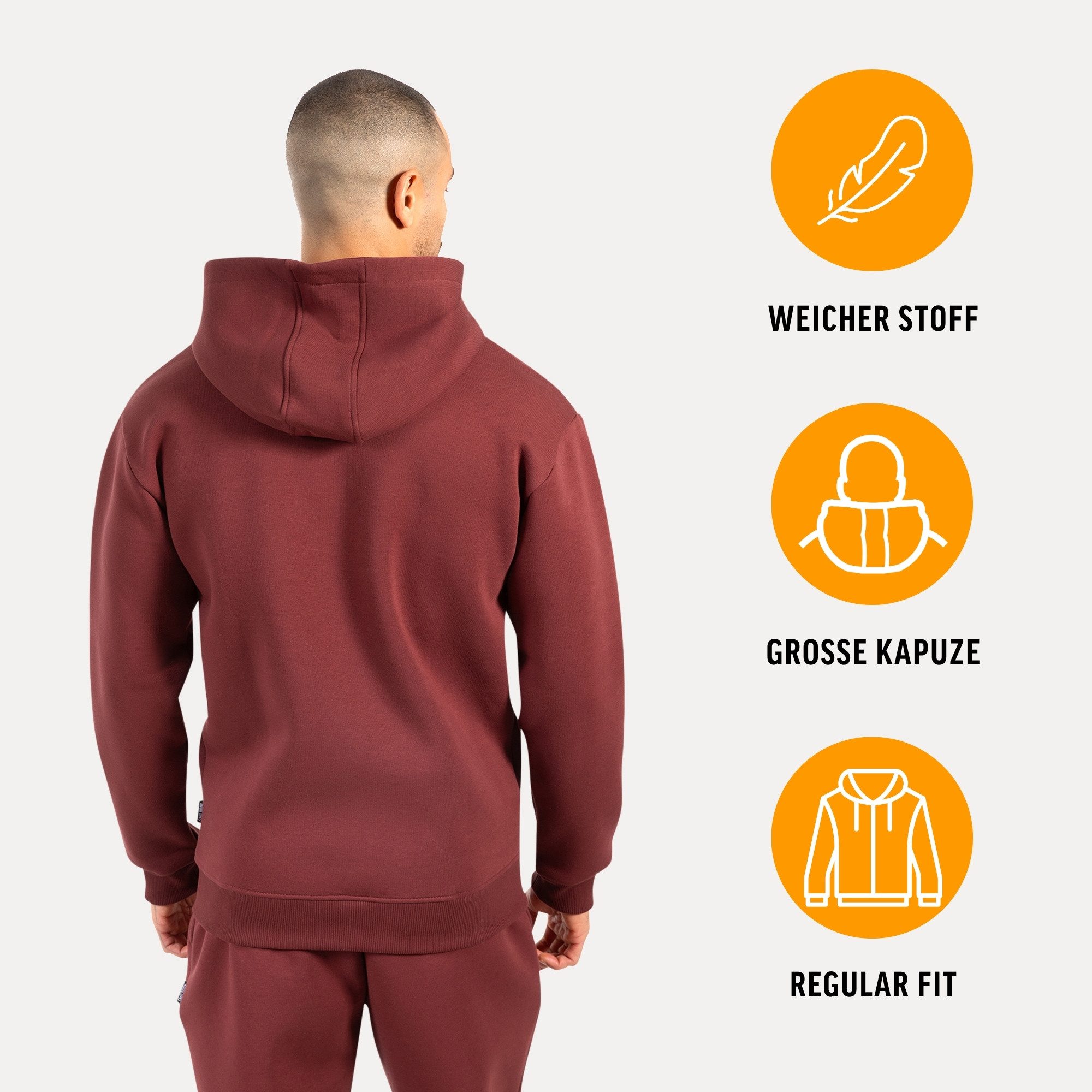 Smilodox Kapuzenstrickjacke Ilyas, Oversize Zip Hoodie, Strickjacke mit Log günstig online kaufen