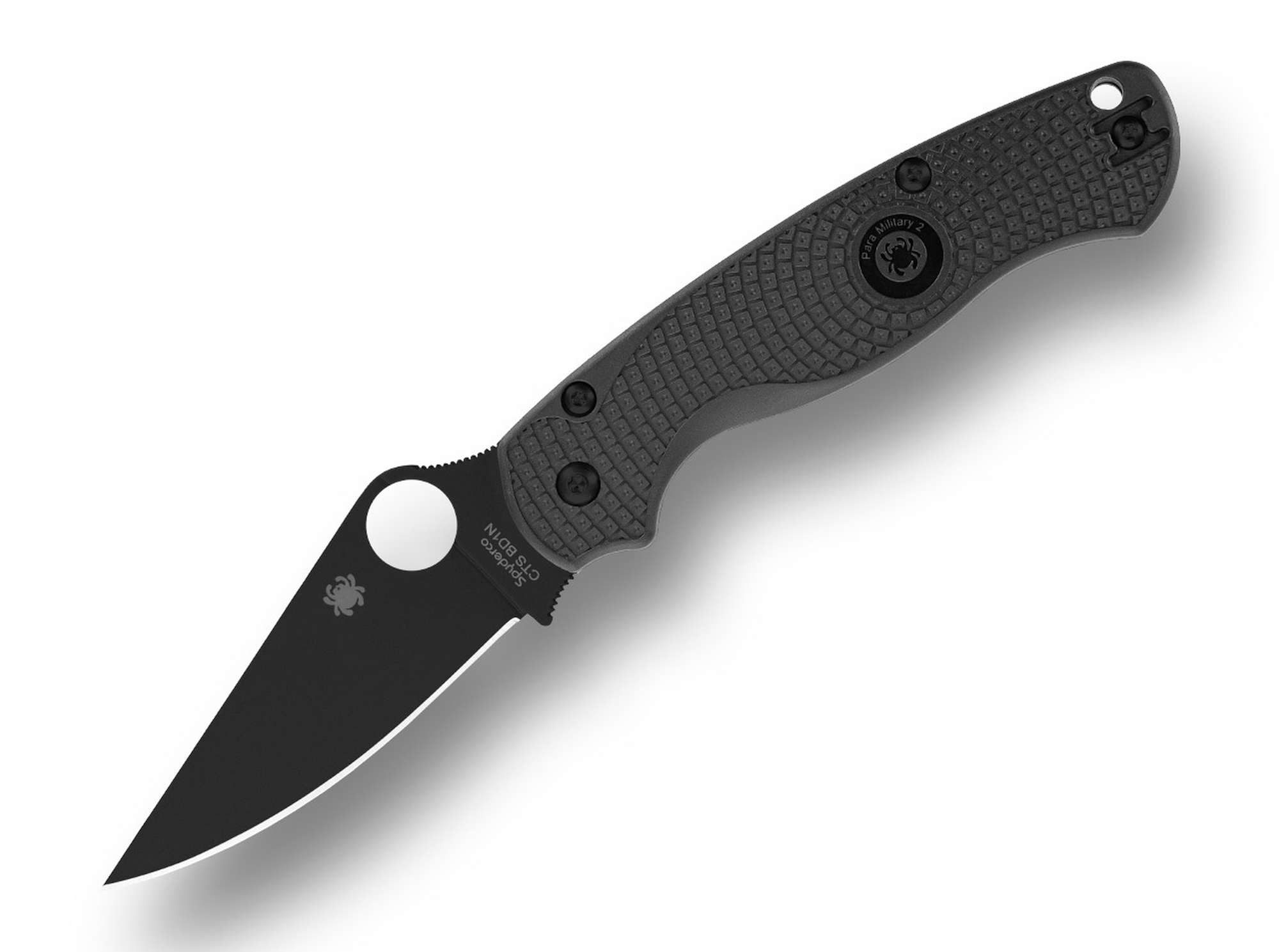 Spyderco Taschenmesser Spyderco Para Military 2 Lightweight CTS BD1N Black Blade USA