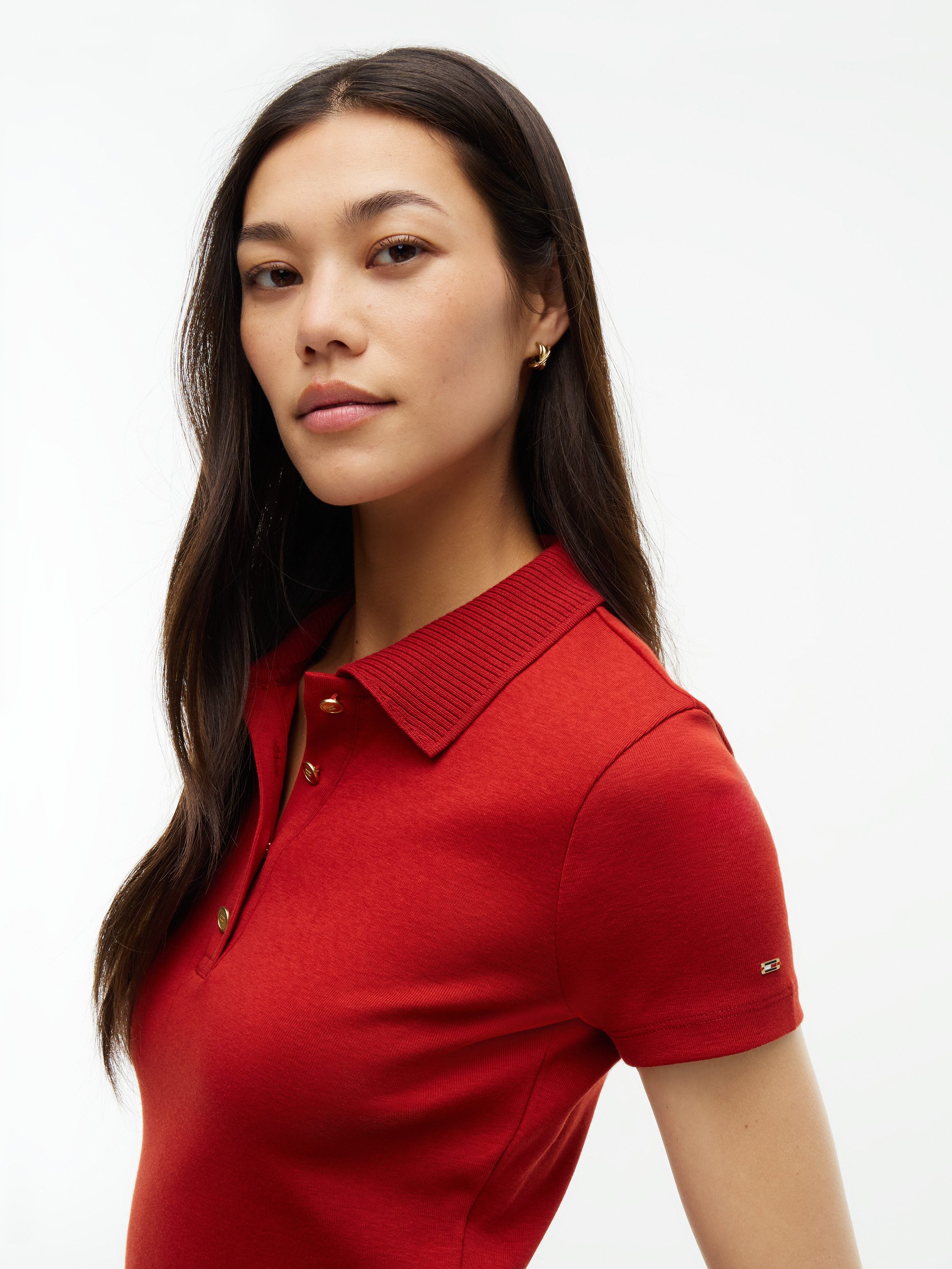 Tommy Hilfiger Poloshirt GOLD BUTTON REG S/S POLO Baumwolle – Bild 4 von 5