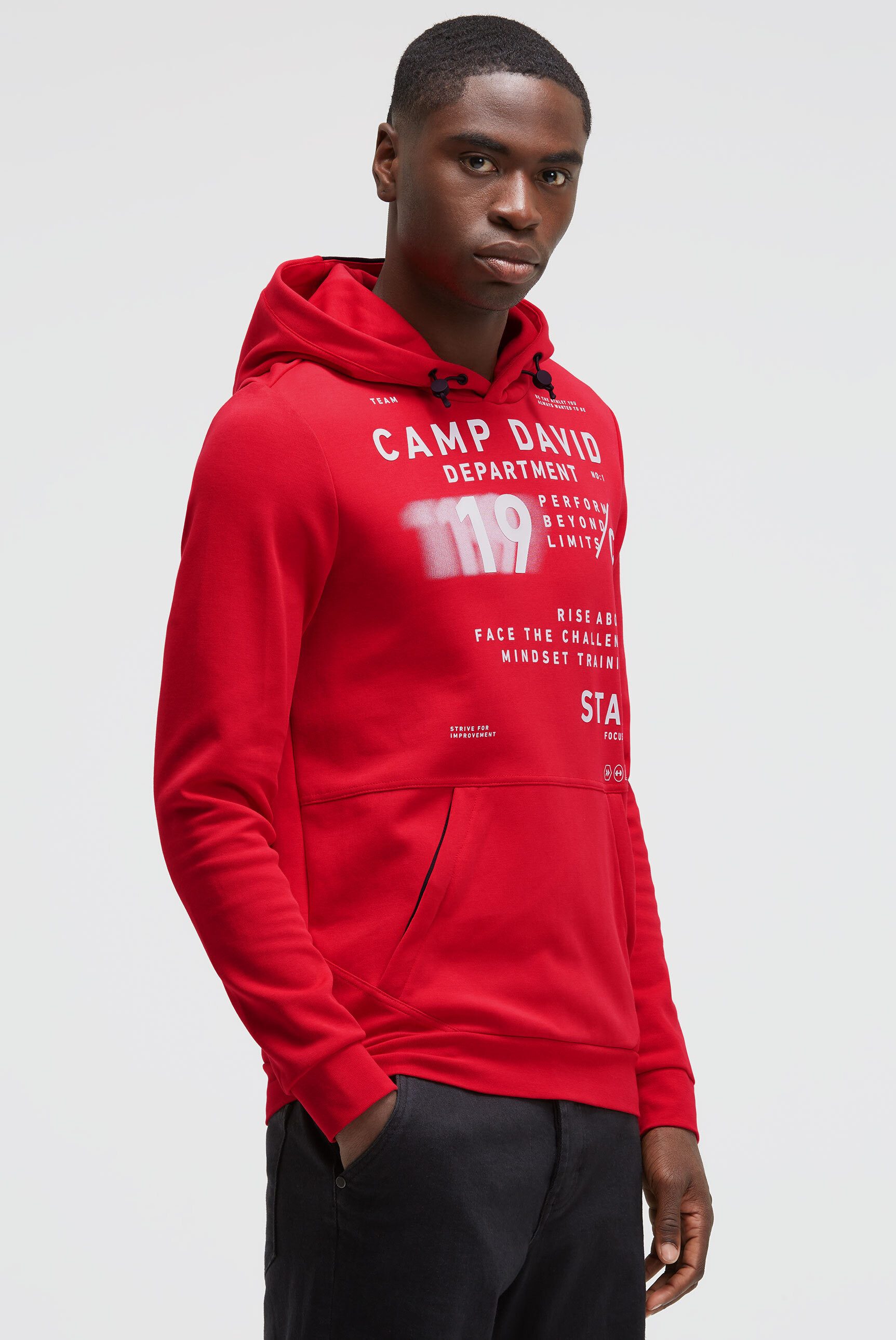 CAMP DAVID Kapuzensweatshirt Kapuze mit verstellbarem günstig online kaufen