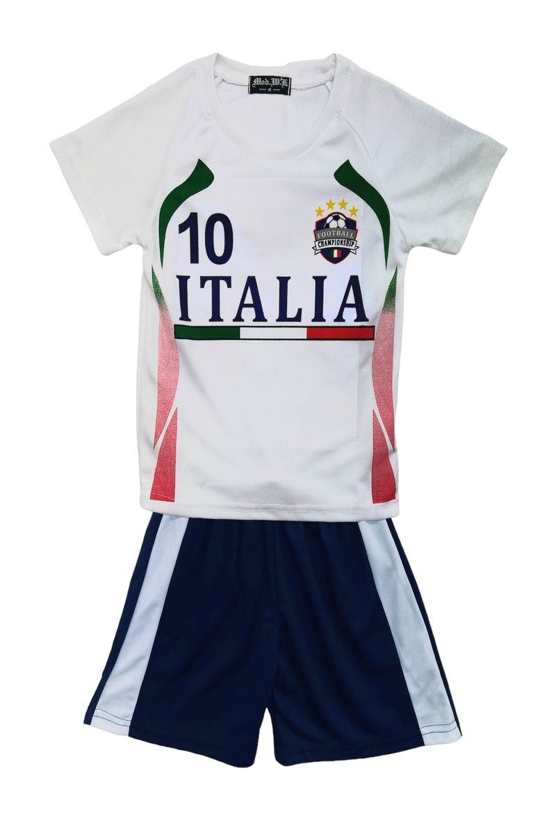 Fashion Boy Fußballtrikot Fußball Fan Set Italia, Italien, Trikot + Shorts, JS75 (Set, T-Shirt+Shorts)