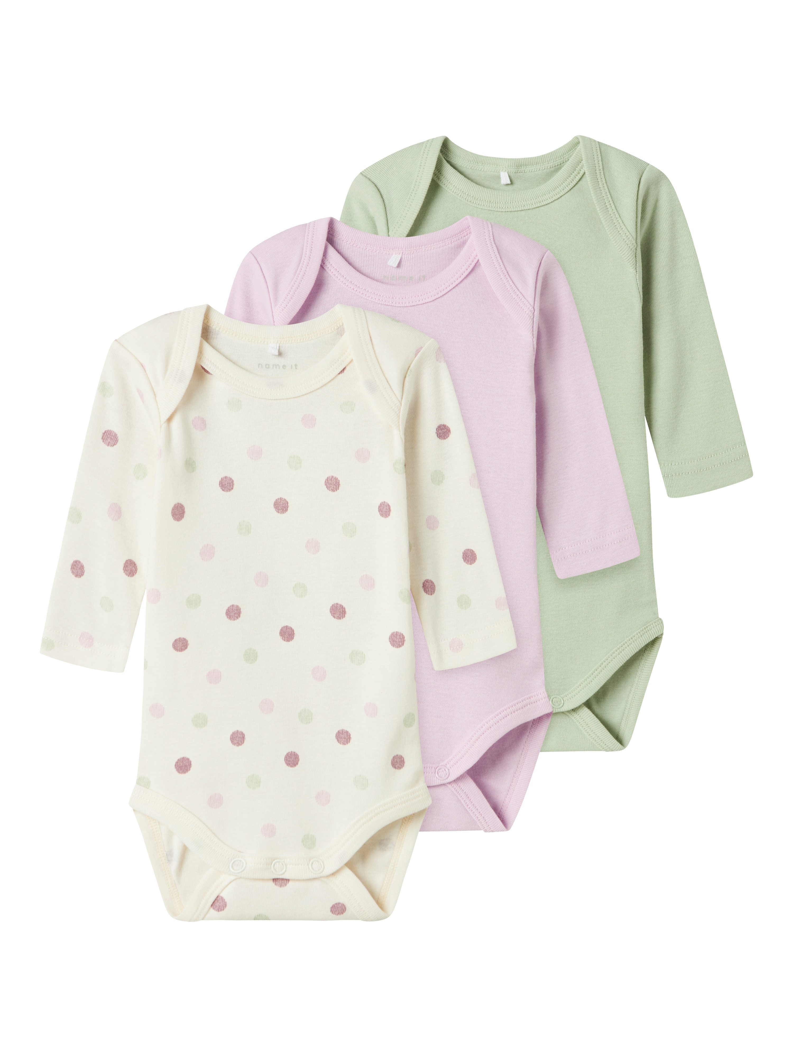 name it Body NBFBODY 3P LS JET STREAM DOT NOOS (Packung, 3-tlg)