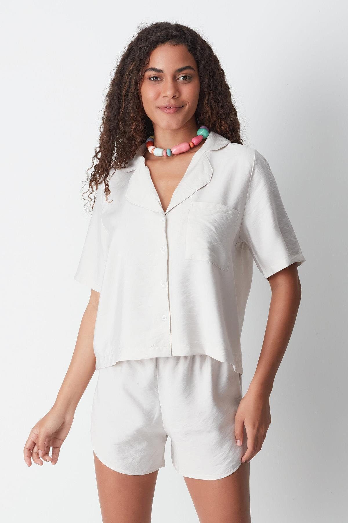C&CITY Hosenanzug Kurzarmhemd und Shorts Set günstig online kaufen