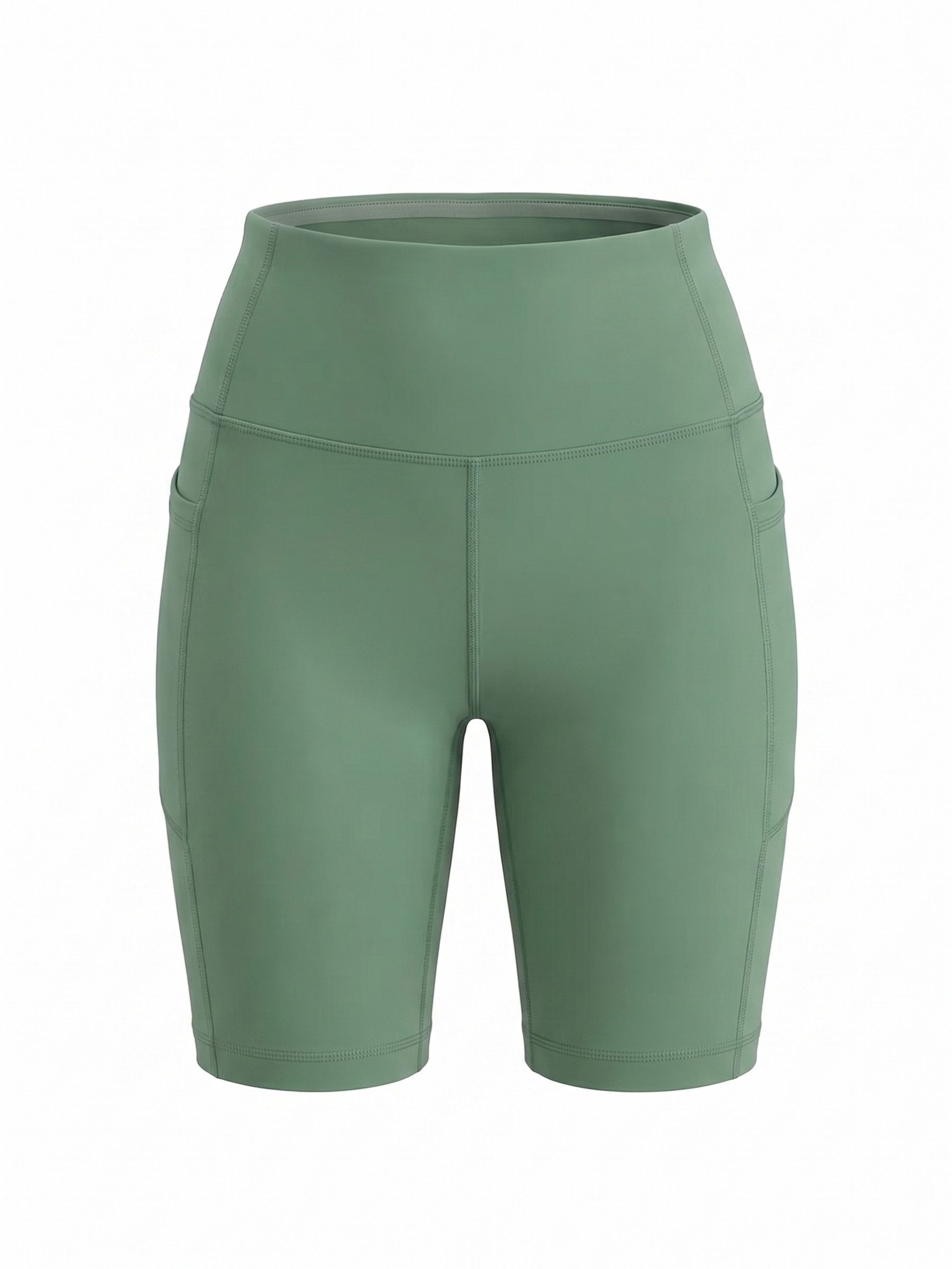 FemmeTone Radlerhose High Waist Biker Shorts – Damen Sporthose mit Tasche Elastische kurze Leggings – Fitnesshose für Training, Yoga & Workout