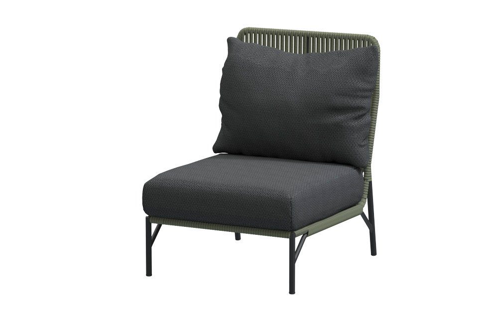 taste by 4 seasons Loungesofa 4Seasons Altoro Mittel-Modul Grün inkl. 2 Kissen, 1