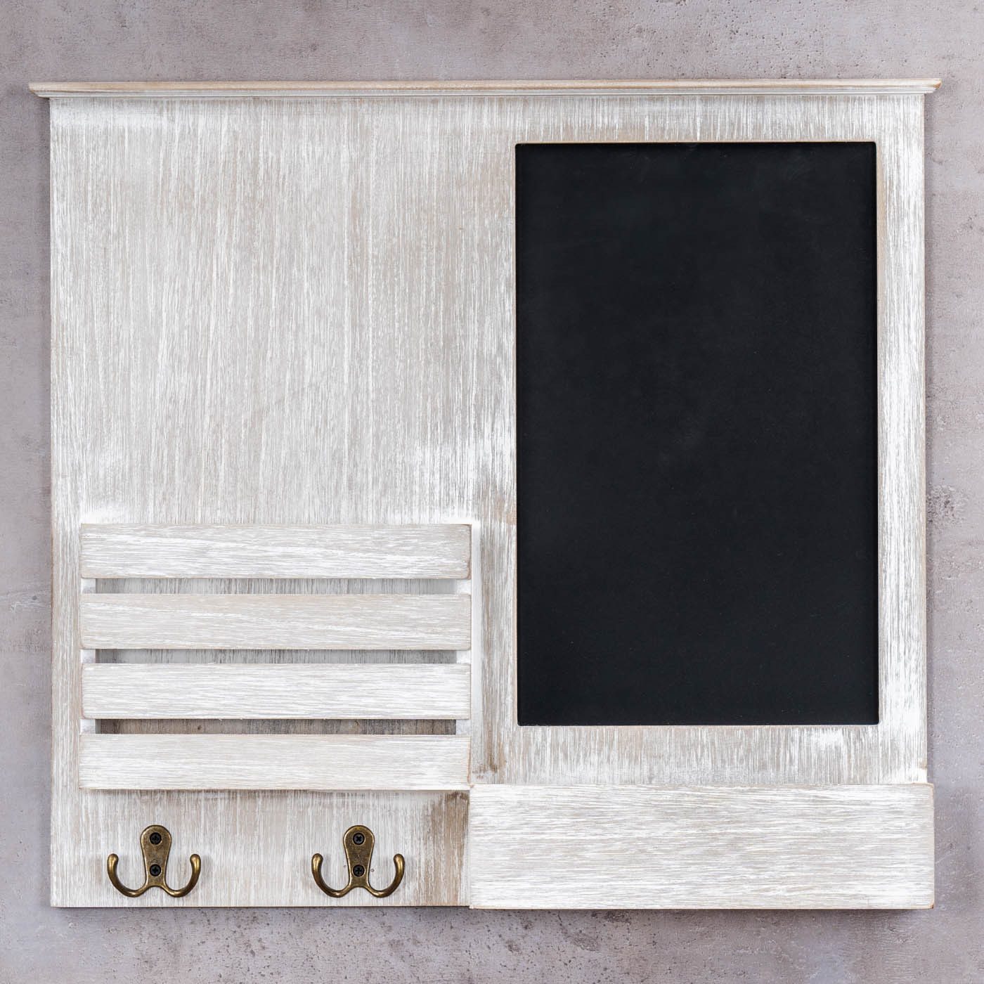 Levandeo® Memoboard, Memoboard Organizer Holz B x H x T: 57x47x6cm Kreidetafel Garderobe