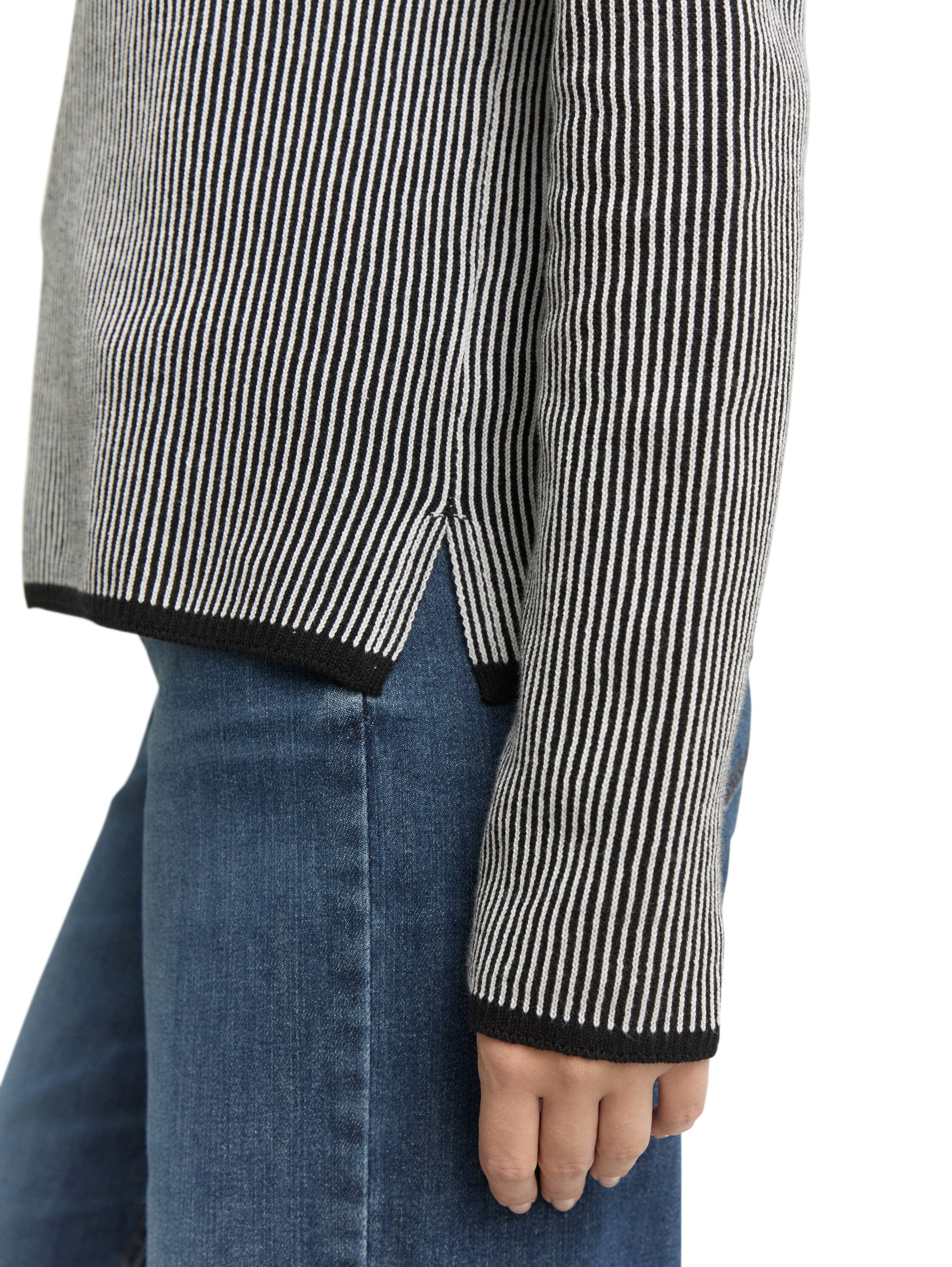 TOM TAILOR Strickpullover mit feinen Streifen