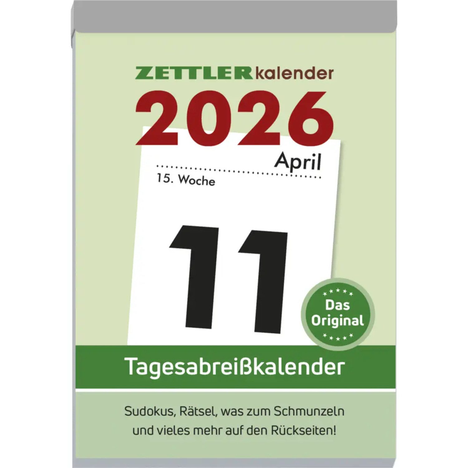 ZETTLER Wandkalender Zettler Tagesabreißkalender XXL 2026 - Abreißkalender 10 × 14 cm, 1...