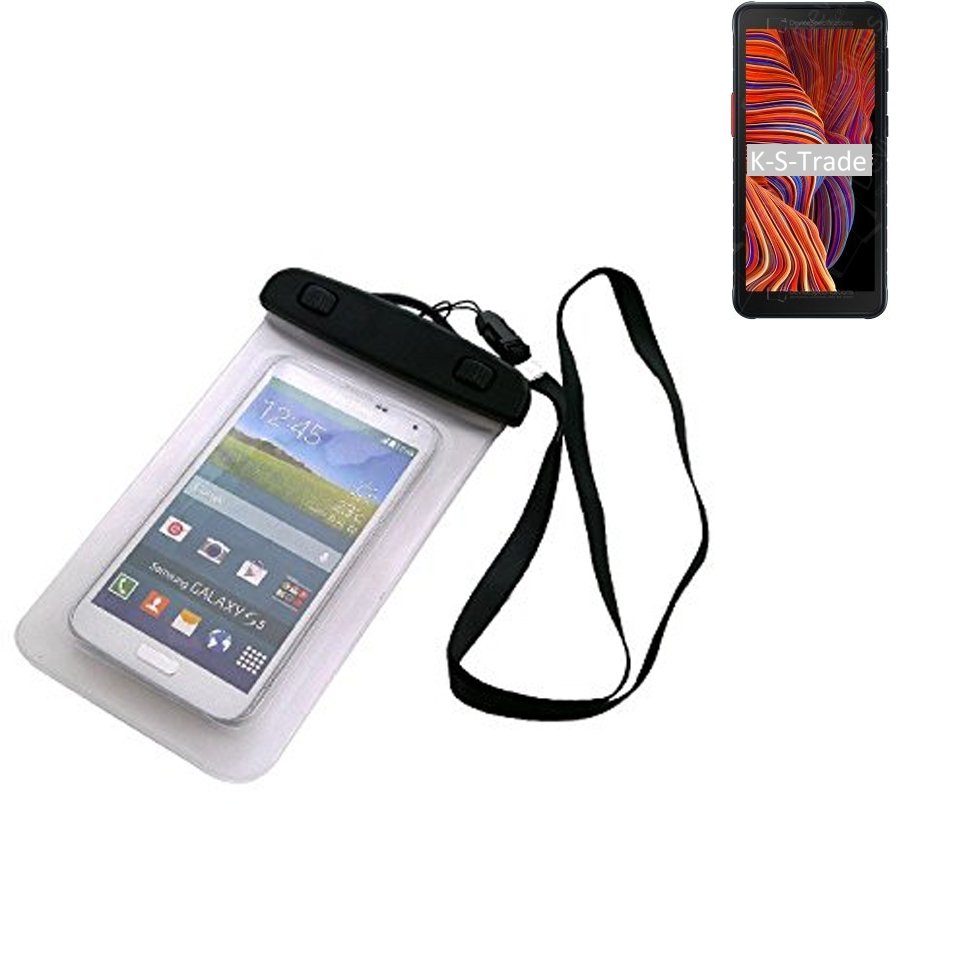 K-S-Trade Handyhülle für Samsung Galaxy XCover 5, Schutz Hülle Handy Hülle Beach Bag wasserdicht 16cm x 10cm