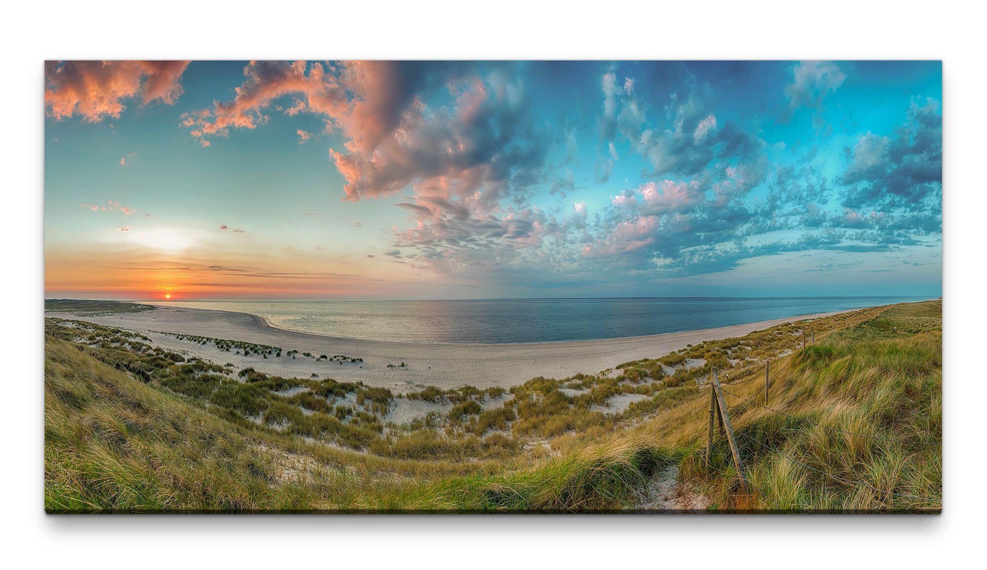 Leinwandbild Bilder XXL Sylter Küste 50x100cm Wandbild auf Leinwand