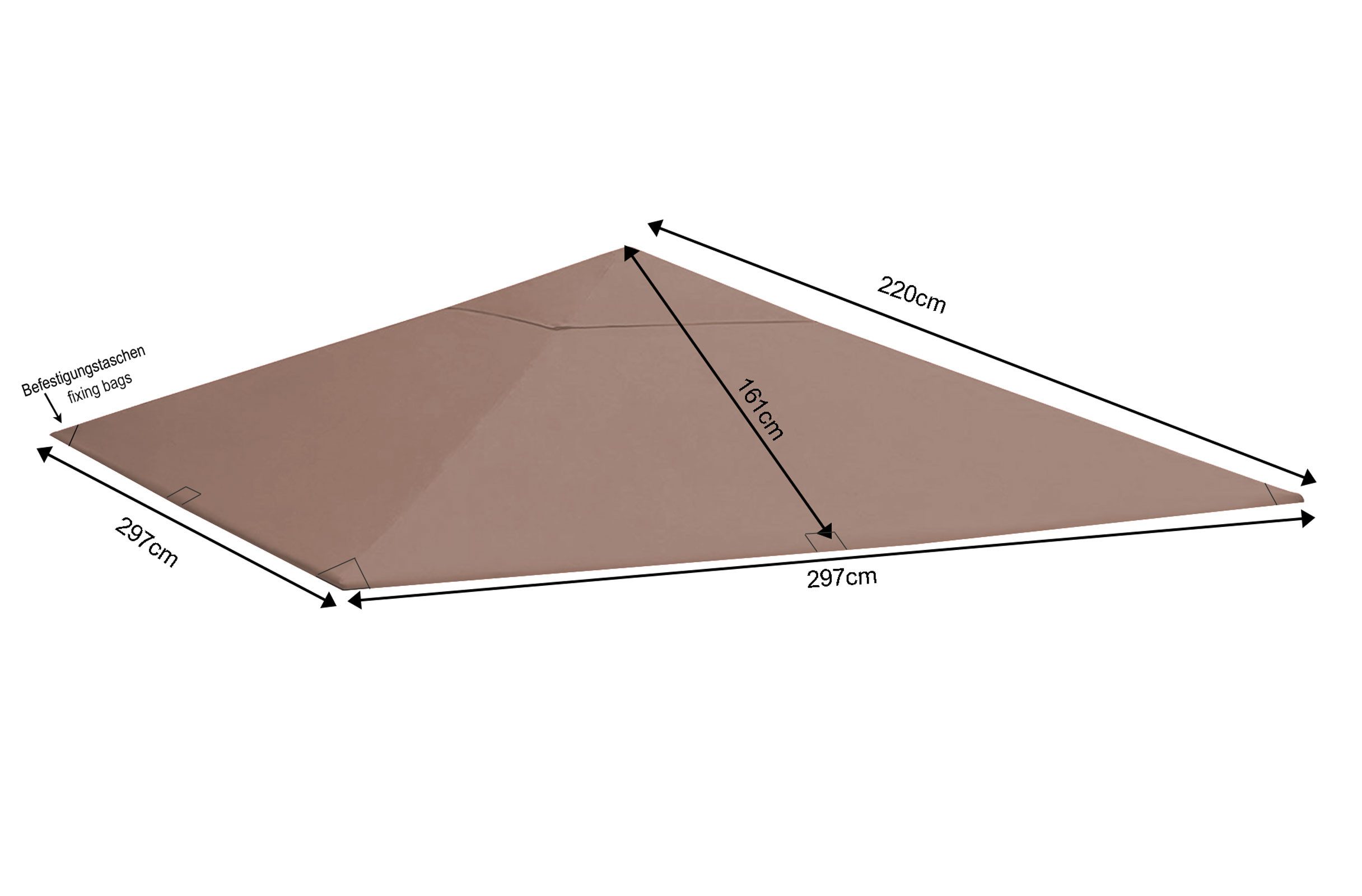 Quick Star Pavillon-Ersatzdach Ersatzdach Pavillon 3x3m günstig online kaufen