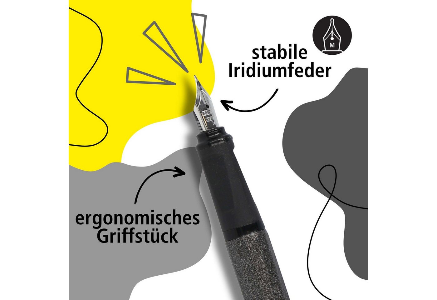 Thumbnail - Online Pen Füller Slope, ergonomisch, ideal für die Schule, inkl. Tintenpatrone