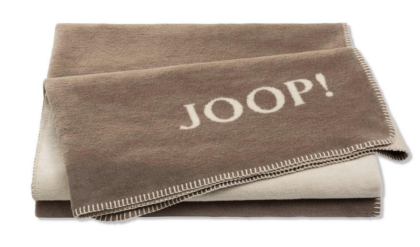 Wohndecke JOOP! Wohndecke Uni-Doubleface 150x200 cm, JOOP!, zweifarbiges Design, eingewebter JOOP! Schriftzug