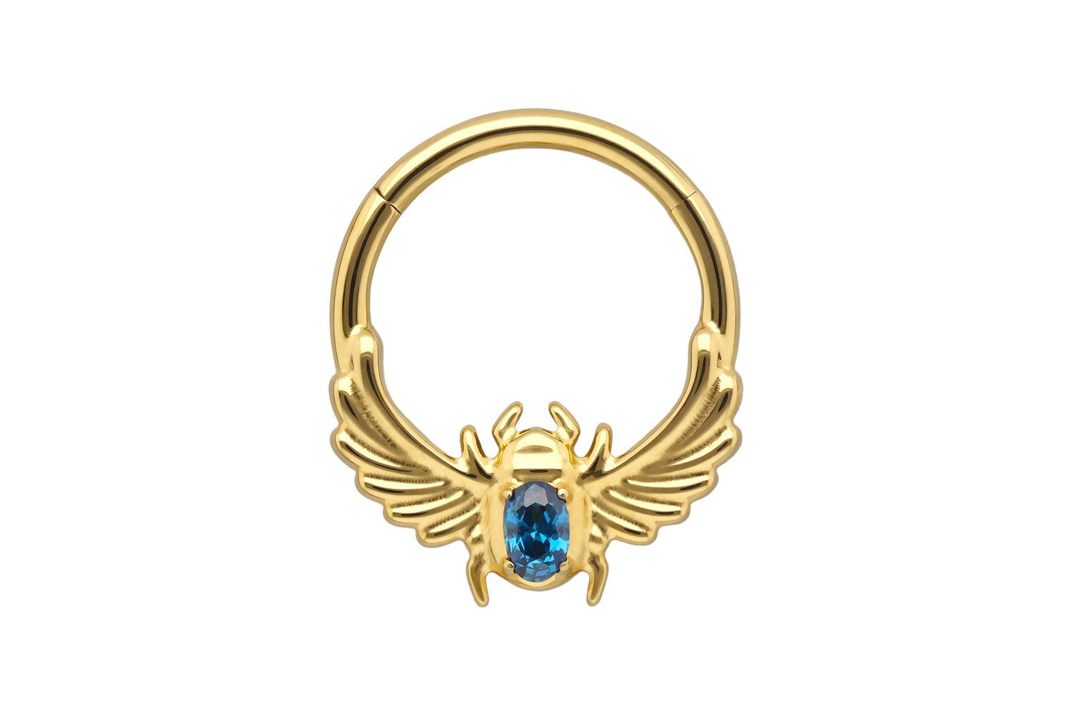 Nasenpiercing Titan Segmentring Clicker SKARABÄUS Ohrpiercing Septum Nase
