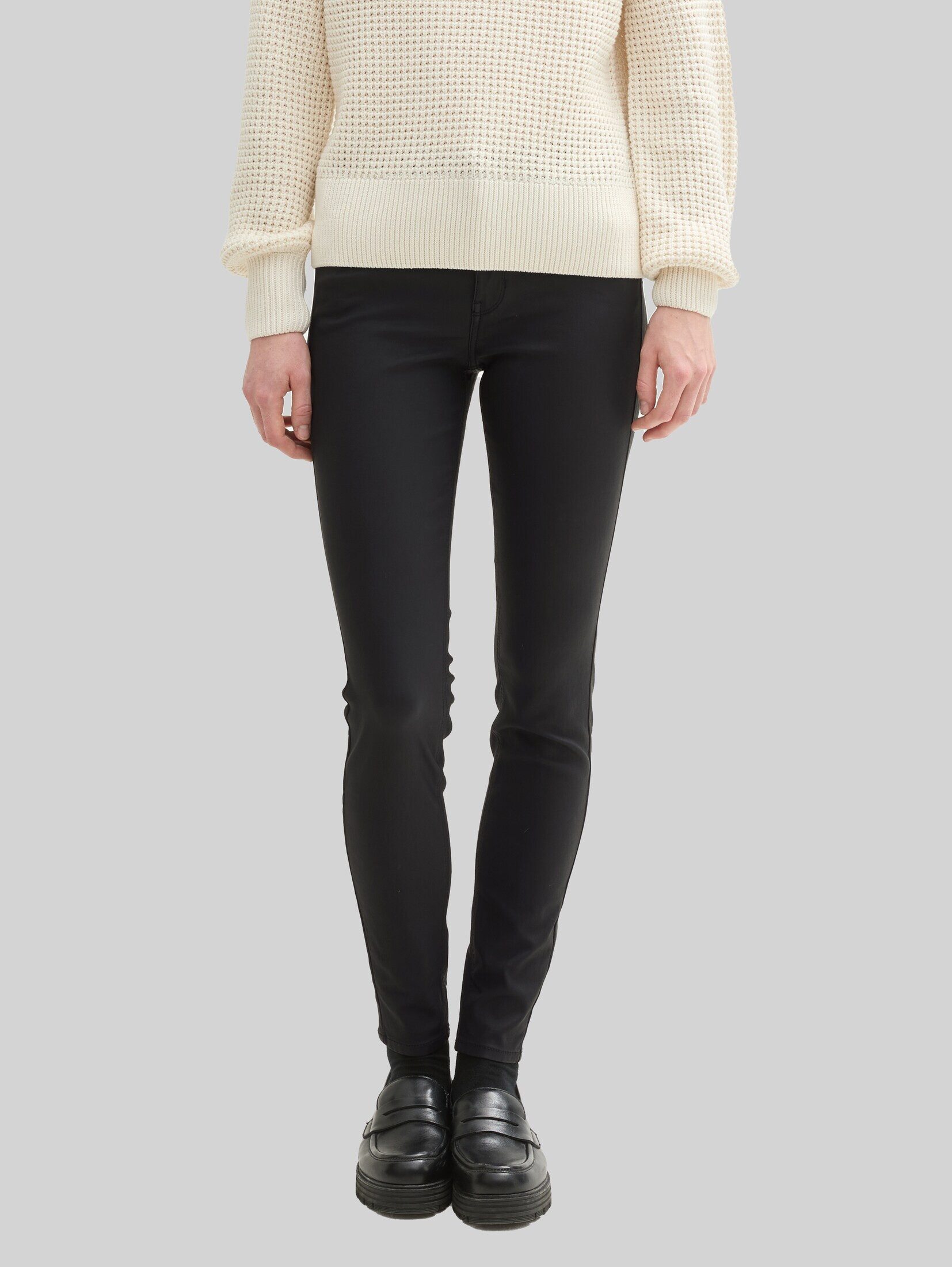 TOM TAILOR Denim Skinny-fit-Jeans Jeanshosen TTNELA EXTRA SKINNY Coated Jeans