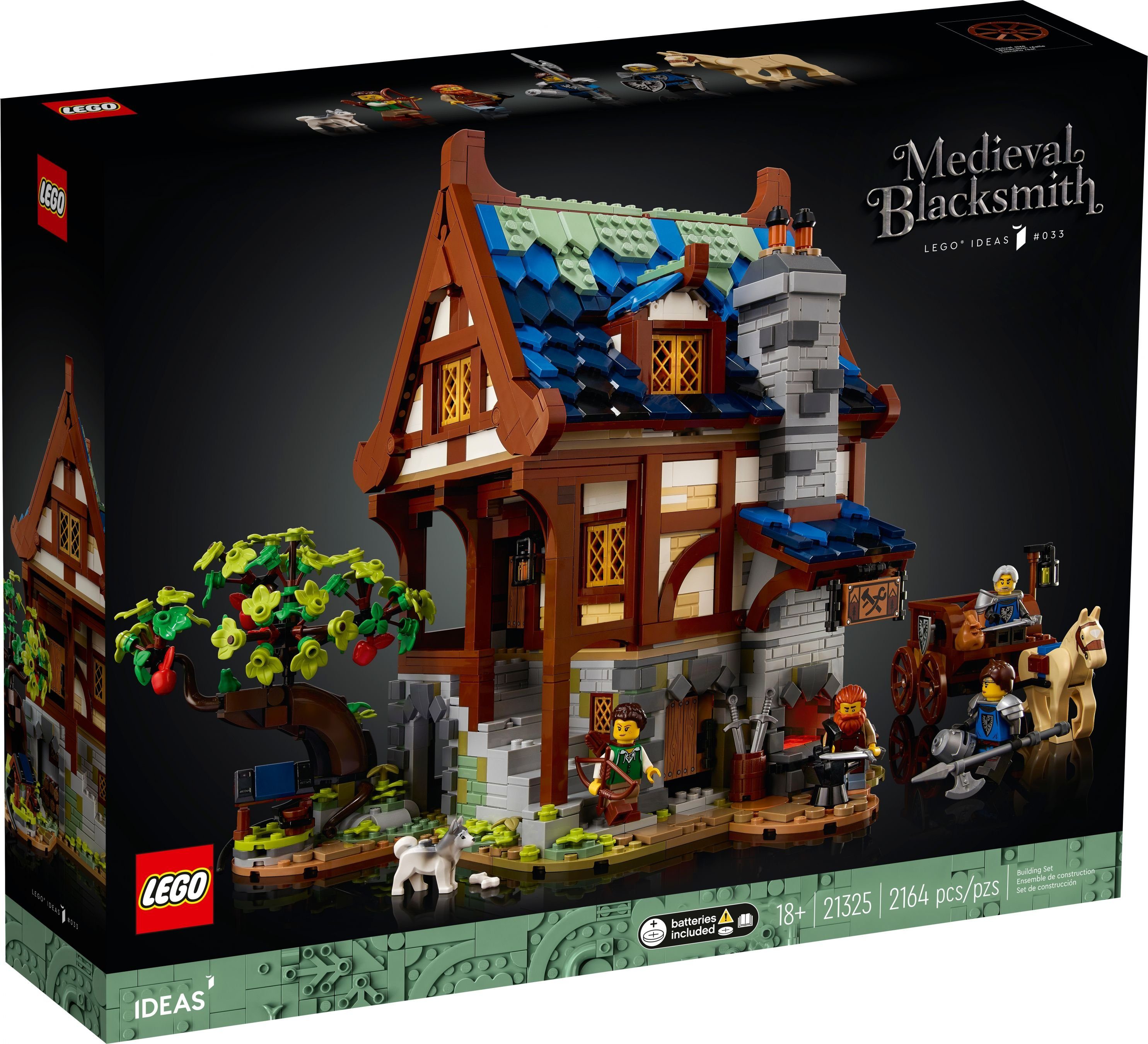 LEGO® Konstruktionsspielsteine LEGO® Ideas - Mittelalterliche Schmiede, (Set, 2164 St)